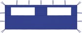 vidaXL - Prieelzijwand - met - ramen - 6x2 - m - blauw