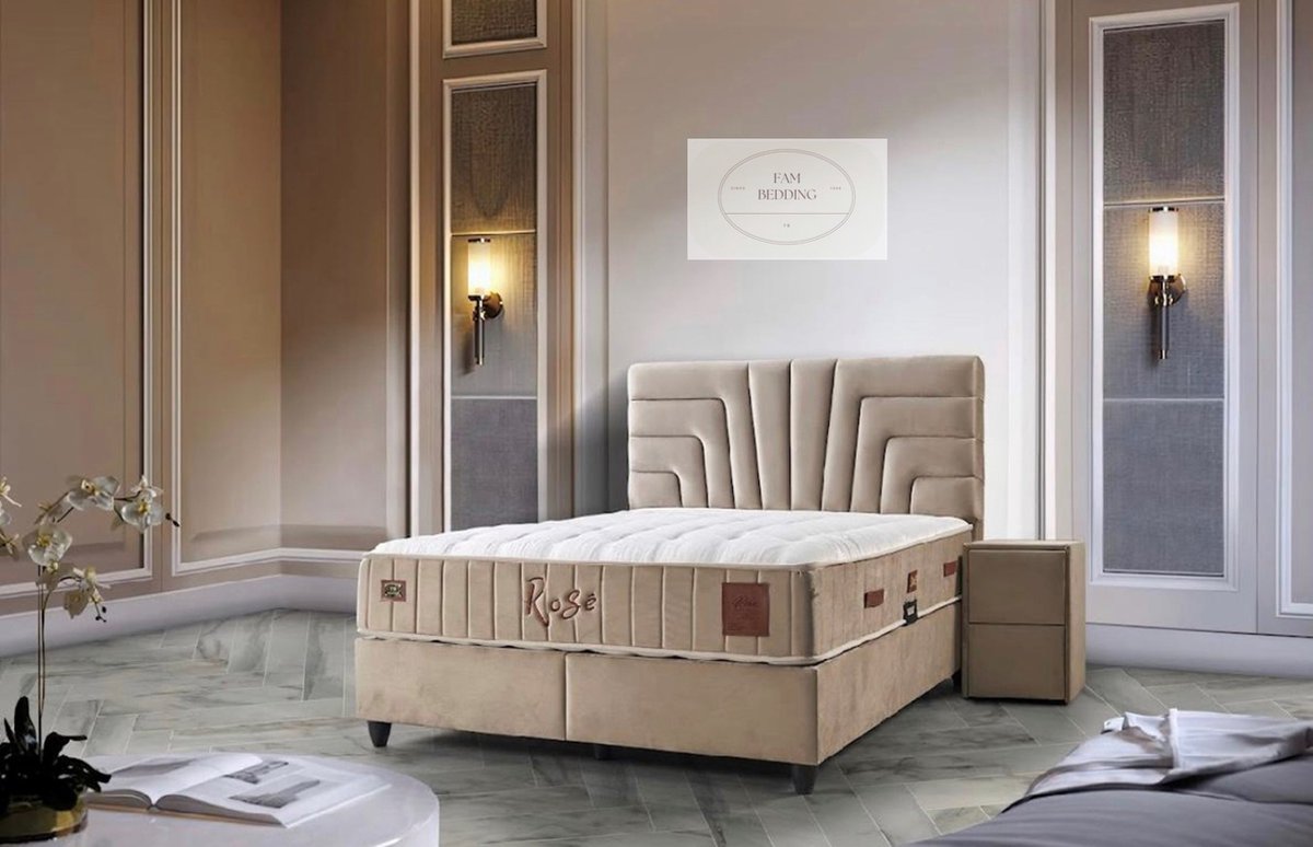 2 Persoons Opberg Boxspring Rose 160x200
