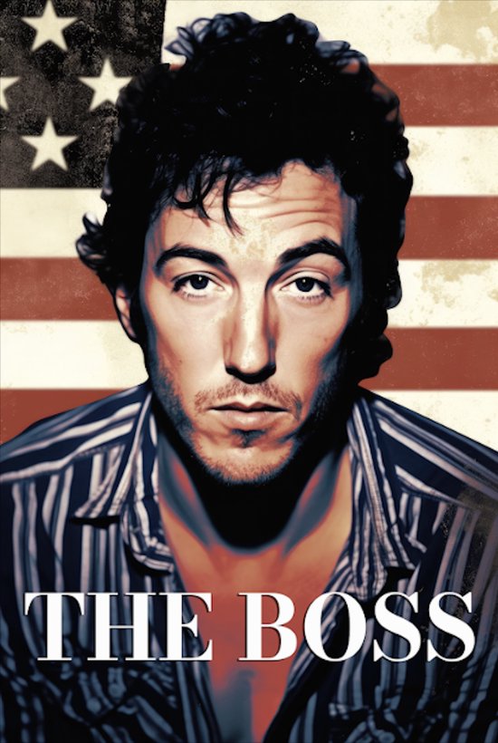 Poster Latta Bruce Springsteen Vintage - Targa Metallica 20x30 Cm Per Arredo Bar E Cameretta