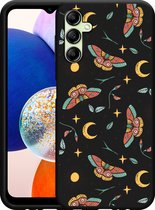 Cazy Hoesje Zwart geschikt voor Samsung Galaxy A14 4G/5G Magisch Patroon