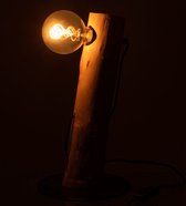 J-Line tafellamp Silas Berangan - hout - naturel