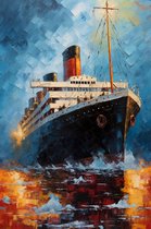 Sfeer Poster - Titanic Poster - Boot poster - Schip poster - Abstract - 51x71 - Geschikt om in te lijsten