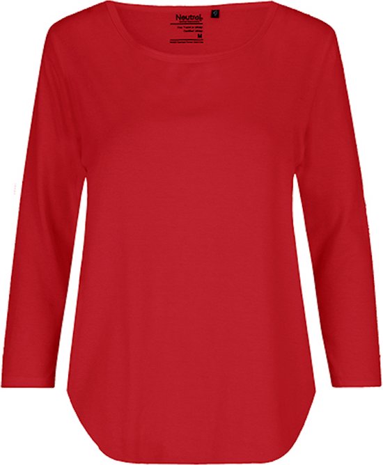 Ladies´ Three Quarter Sleeve T-Shirt met ronde hals Red - L