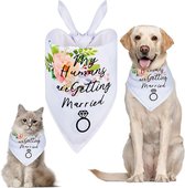 Honden of katten bandana My Humans are getting Married Flowers - hond - kat - poes - bandana - trouwen - huwelijk