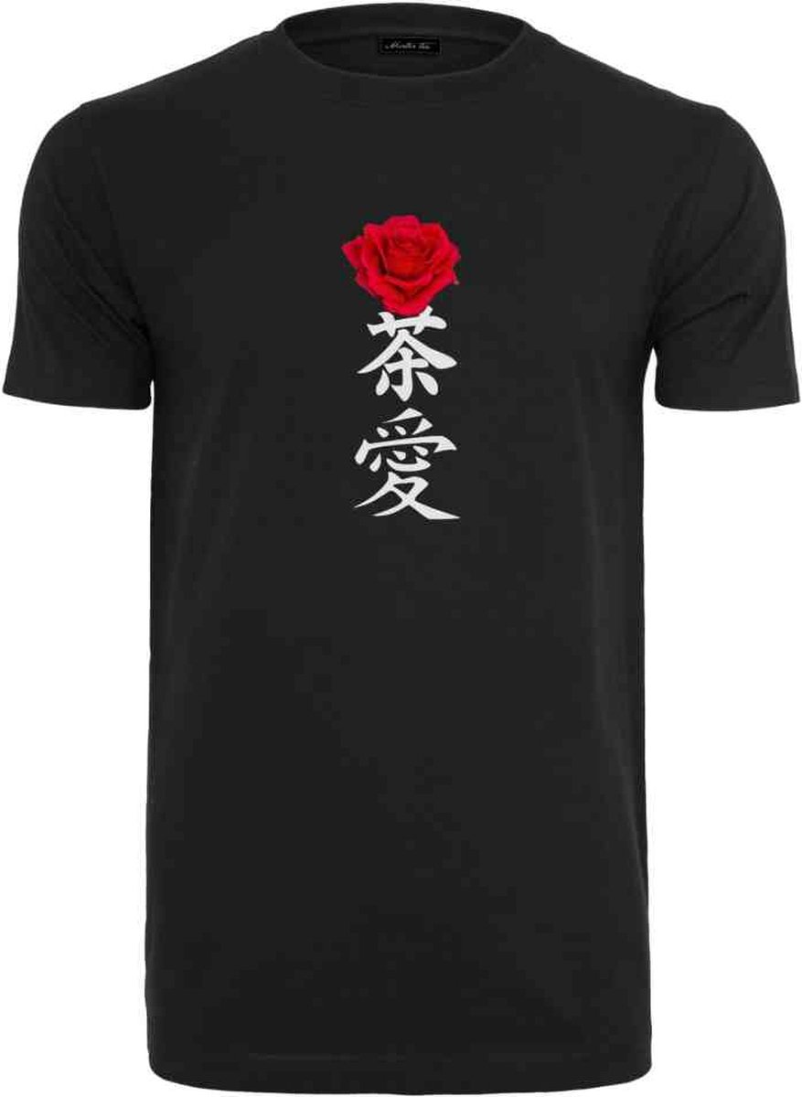 Mister Tee Asian Sign Rose Heren T-shirt XS Zwart
