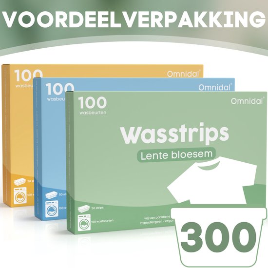 VOORDEELPAK Wasmiddeldoekjes 300 Wasbeurten - wasstrips proefpakket