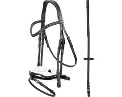 Premiere Hoofdstel Lorient Black/white - Cob | Zwart | Hoofdstel paard