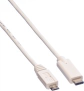 VALUE USB 2.0 kabel, Type C-Micro B, M/M , wit, 2 m