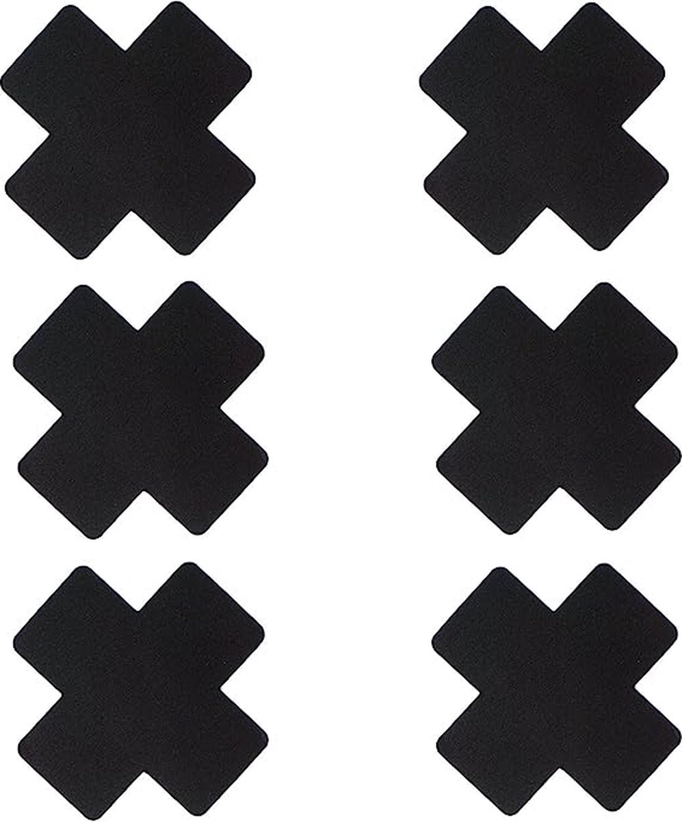 Goedkoopste 3 pairs of nipple covers - 3 Paar Tepelstickers - Boob stickers - Nipple stickers cross - Tepelplakkers - Tepelstickers kruis - Zwart - Sexy - Black - Erotisch feest - Festival - Gay Pride