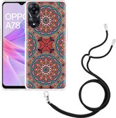 Cazy Hoesje met koord geschikt voor Oppo A78 5G Orientaalse Mandala