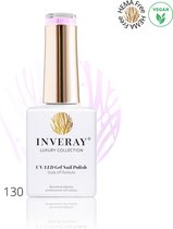 Inveray Gellak - Gel Polish Nr. 130 - Lilac Lady - Professionele Gelpolish ook voor thuis - HEMA 12 vrij Vegan - Kleur Pastel roze - French nails - Nagellak - Nagels - Manicure - Nagelstylist