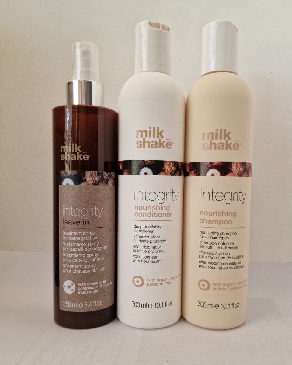 Milk Shake Integrity Trio Shampoo 300ml + Conditioner 300ml + Leave-In Spray 250ml