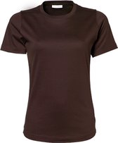 Women´s Interlock T-shirt met korte mouwen Chocolate - 3XL