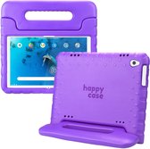 HappyCase Kinder Tablethoes Geschikt voor Lenovo Tab M10 (HD) Gen 1 | Kindvriendelijke Hoes | Beschemhoes | Kinderhoes | met Handvat en Standaard | Paars