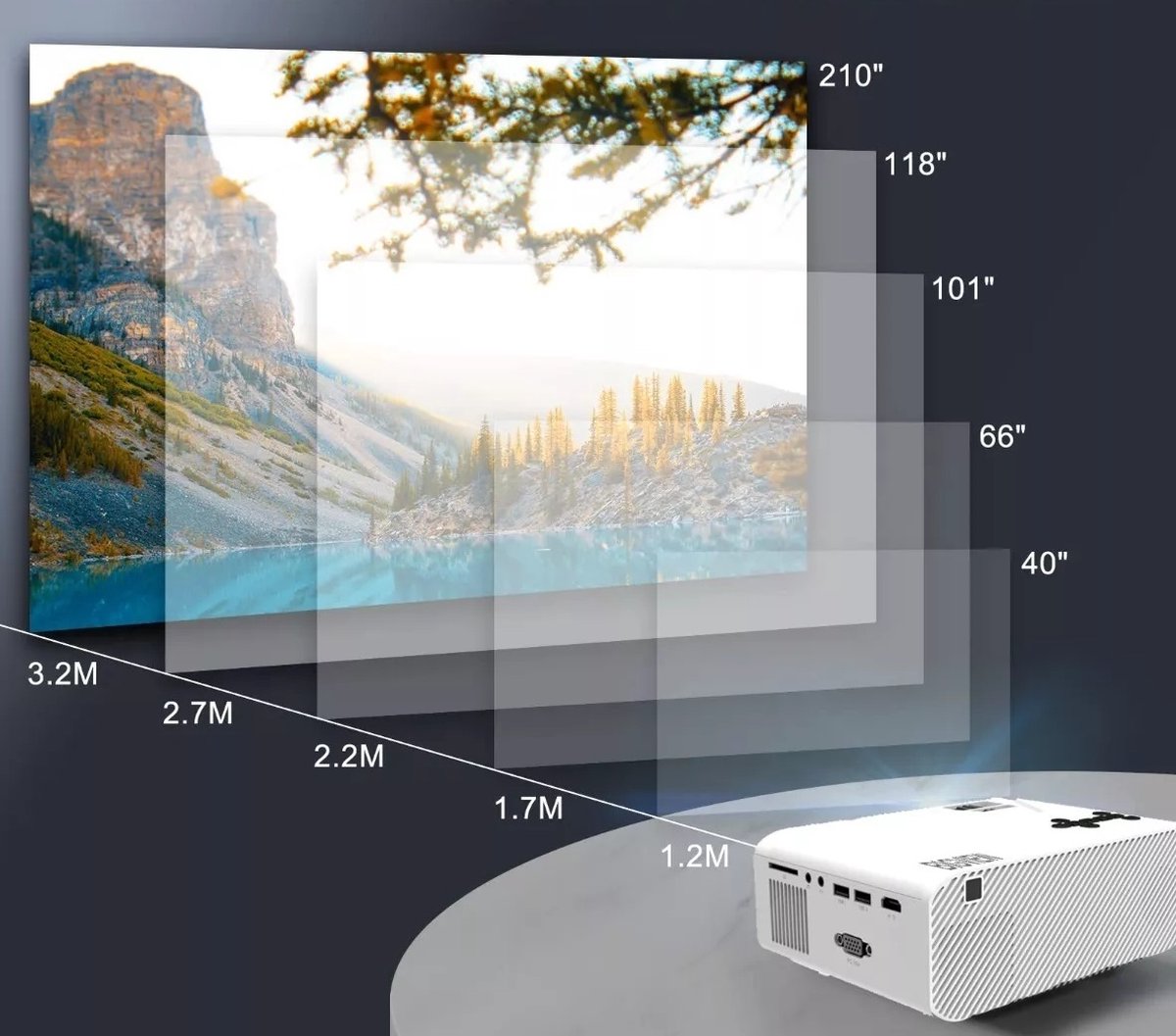 Chesto Full HD PRO Beamer - 12.000 Lumen & Autofocus - Vergeljk prjzen