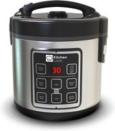 KitchenLove Rijstkoker met Stomer - 1.2L - 500W - Multicooker - Rice Cooker - Slowcooker - Zwart RVS