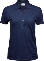 Women´s Luxury Stretch Polo met korte mouwen Denim - 3XL