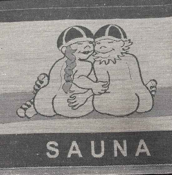 Jokipiin - Linnen bescherming voor in de sauna model man & vrouw donker
