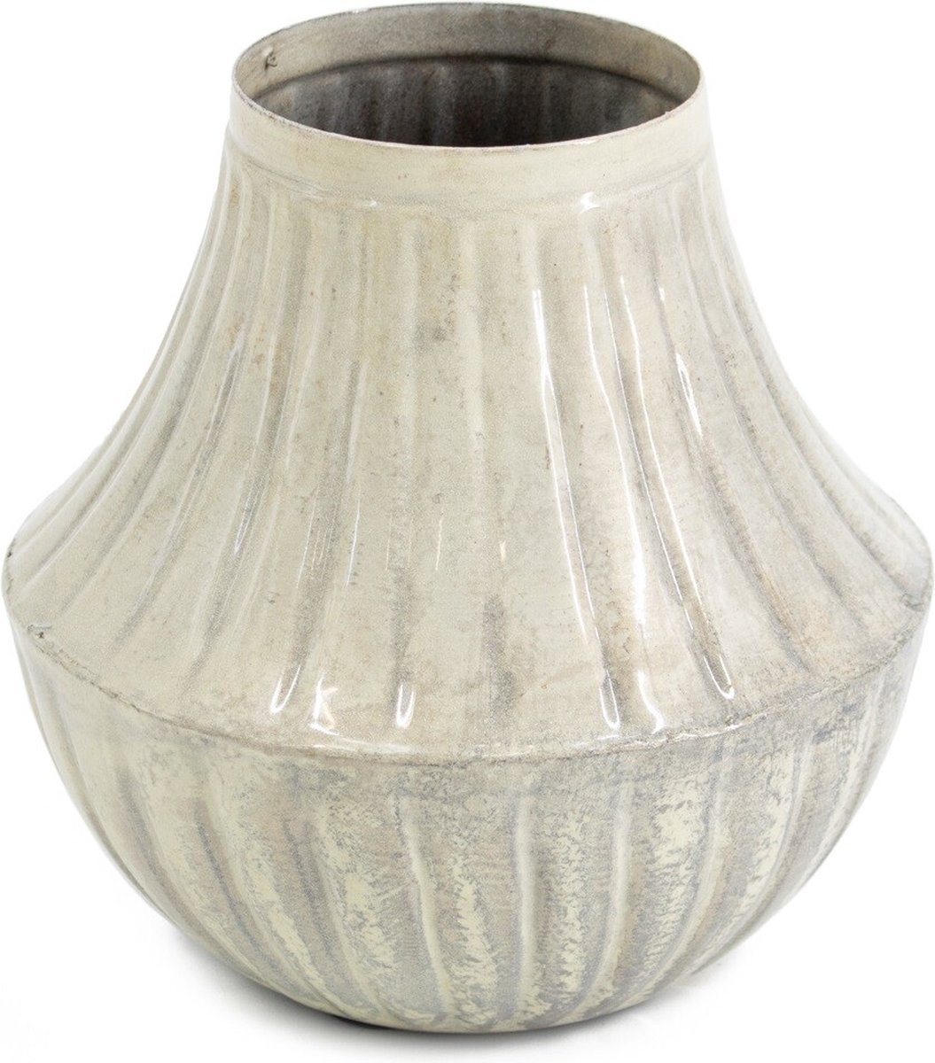 homebound by ky Vaasje metaal white marble | vaasje | 7x14x14cm