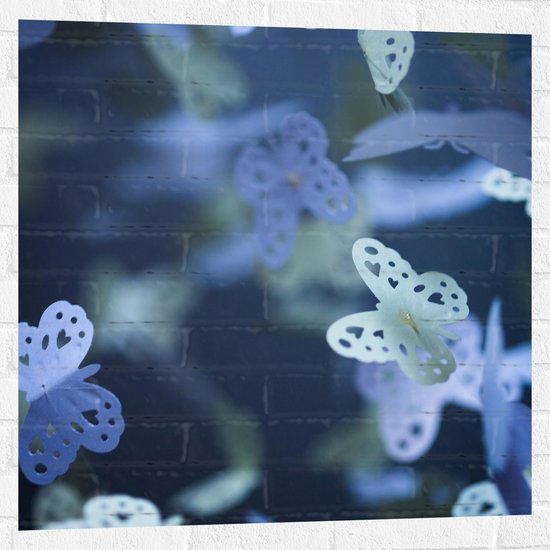 Muursticker - Papier - Dieren - Vlinders - 80x80 cm Foto op Muursticker