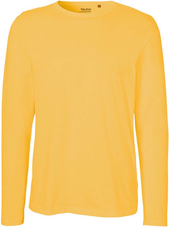 Men´s Long Sleeve T-Shirt met ronde hals Yellow - 3XL