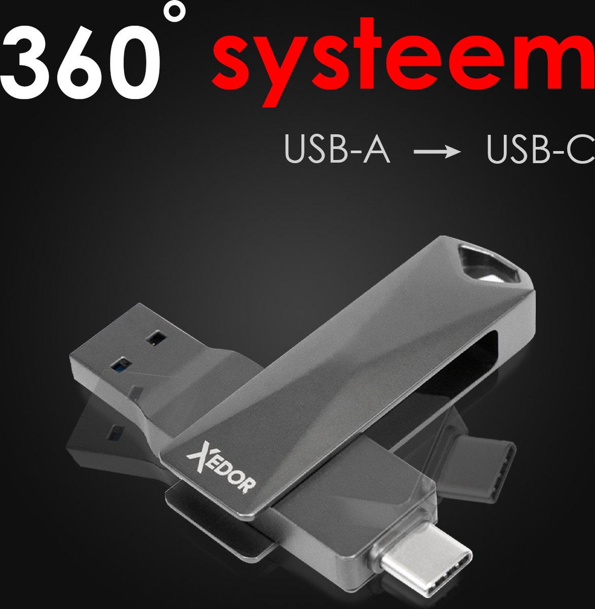 Xedor® - Clé USB 512 GB - Flash USB - 2 en 1 - USB C - USB A 3.0