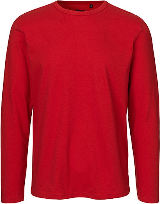 Men´s Long Sleeve T-Shirt met ronde hals Red - XL