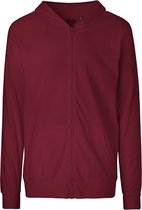 Sweat à capuche unisexe en jersey avec capuche et fermeture éclair Bordeaux - 3XL