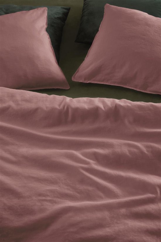 At Home by BeddingHouse Easy dekbedovertrek - Lits-Jumeaux - 240x200/220 - Roze
