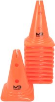 MDsport - Multifunctionele afbakenkegel oranje - 30 cm - Set van 12 - Multifunctionele pion - Pion
