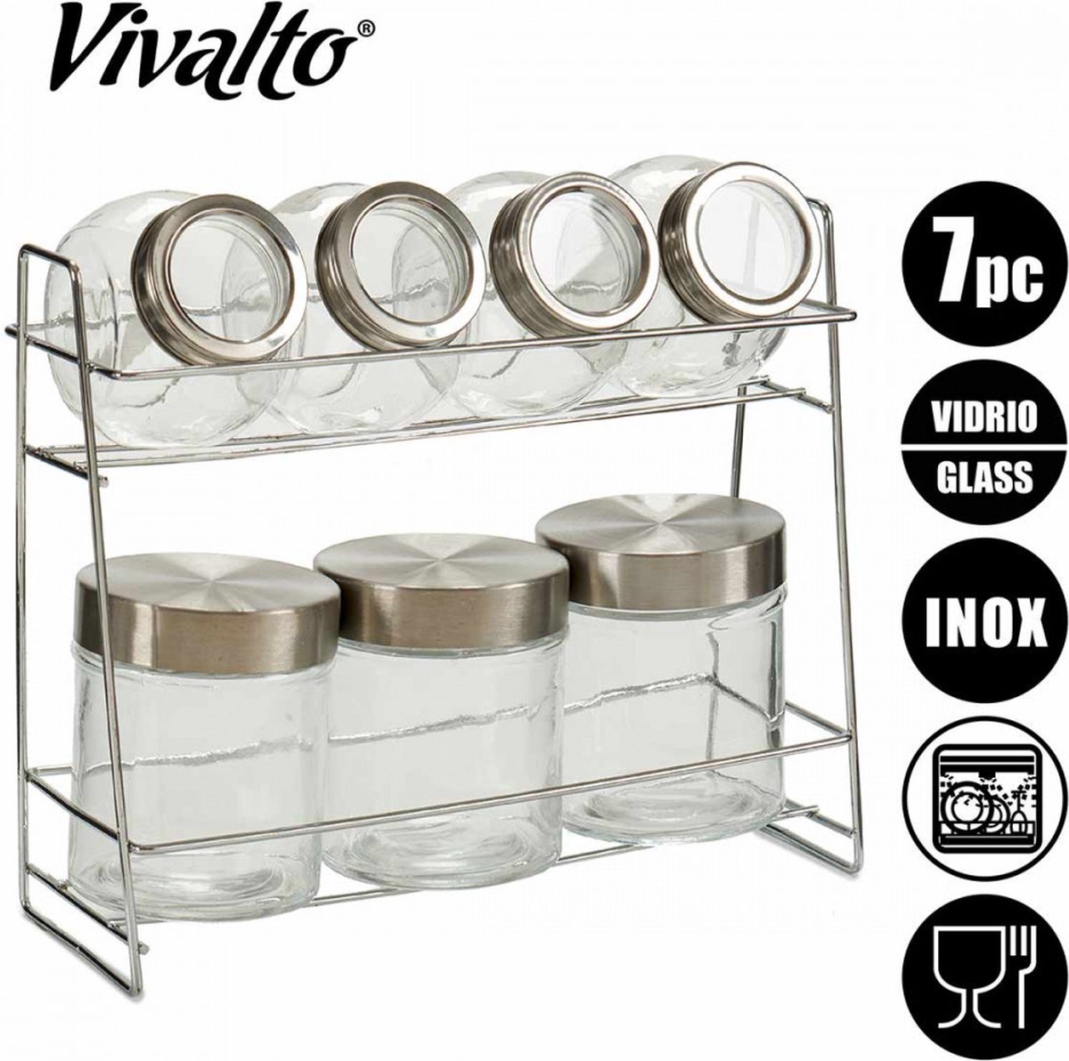 Set van 2 kruidenpotjes - kruidenpotjes - ideaal voor de keuken - 2 Set van 2 kruidenpotjes - kruidenpotjes - ideaal voor de keuken - 2