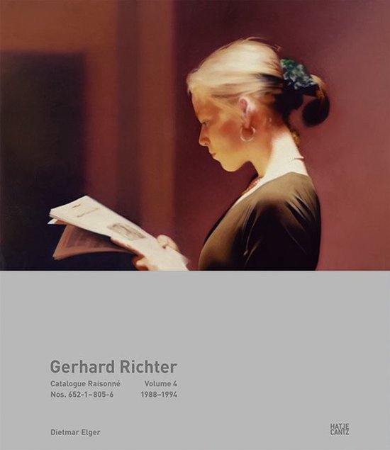 Cover van 'Gerhard Richter Catalogue Raisonné. Volume 4'. Een schilderij van een vrouw van opzij die een boek leest.