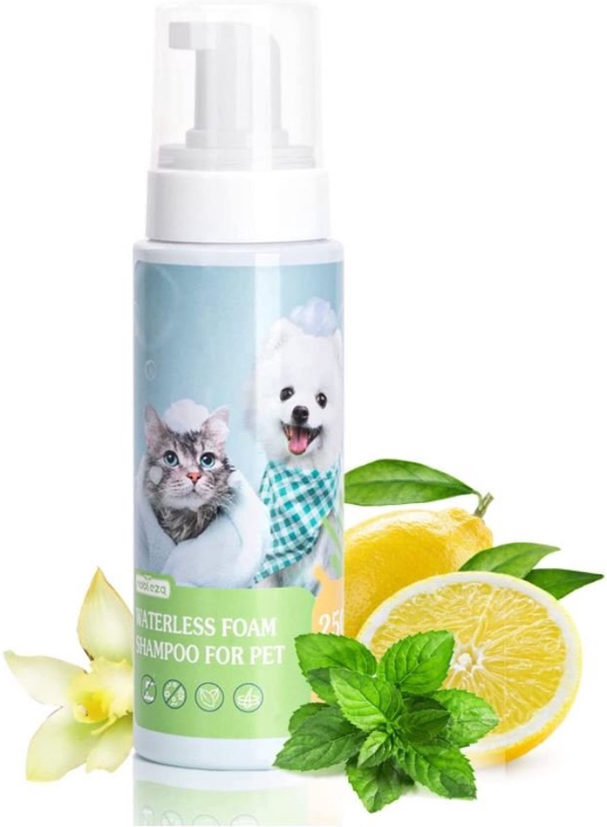 Nobleza Droogshampoo voor hond en kat - Hondenshampoo / kattenshampoo zonder gebruik van water - 250 ml - Nobleza