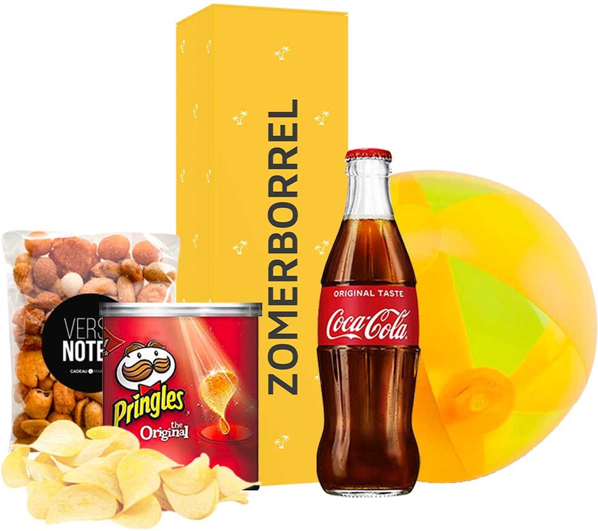 Mini Zomerpakket met Coca-Cola | Zomer Borrel | Zomer borrelpakket | Zomer Cadeau | Zomer cadeaupakket | Met strandbal en COCA-COLA