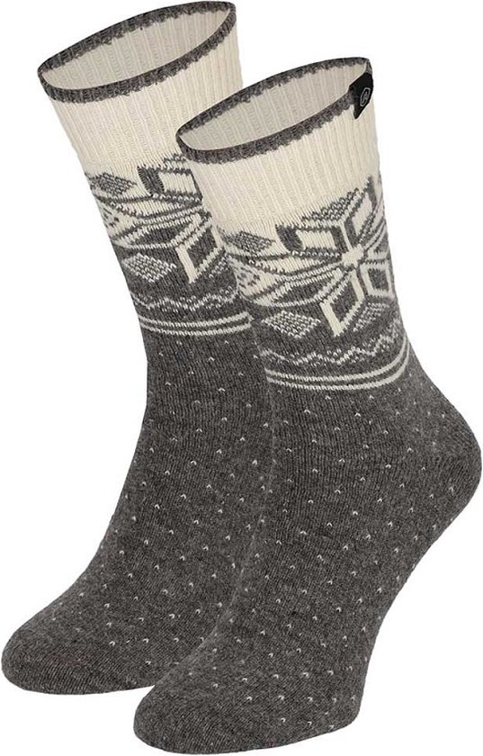 Apollo - Noorse Wollen Huissokken - Huissokken Heren - Grijs - Maat 39/42 - Scandinavische sokken