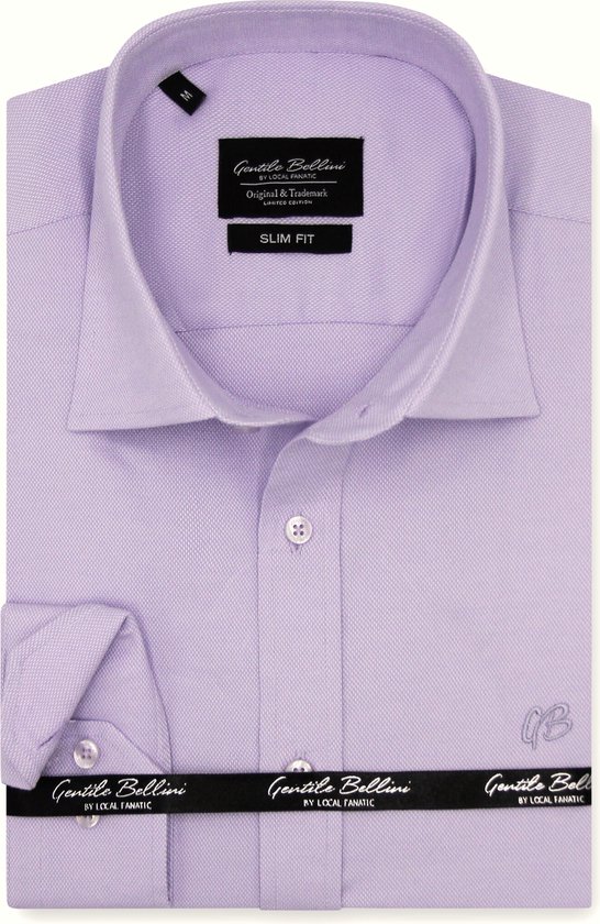 Chemise Homme - Coupe Slim - Shirts Oxford unies - Violet - Taille 3XL