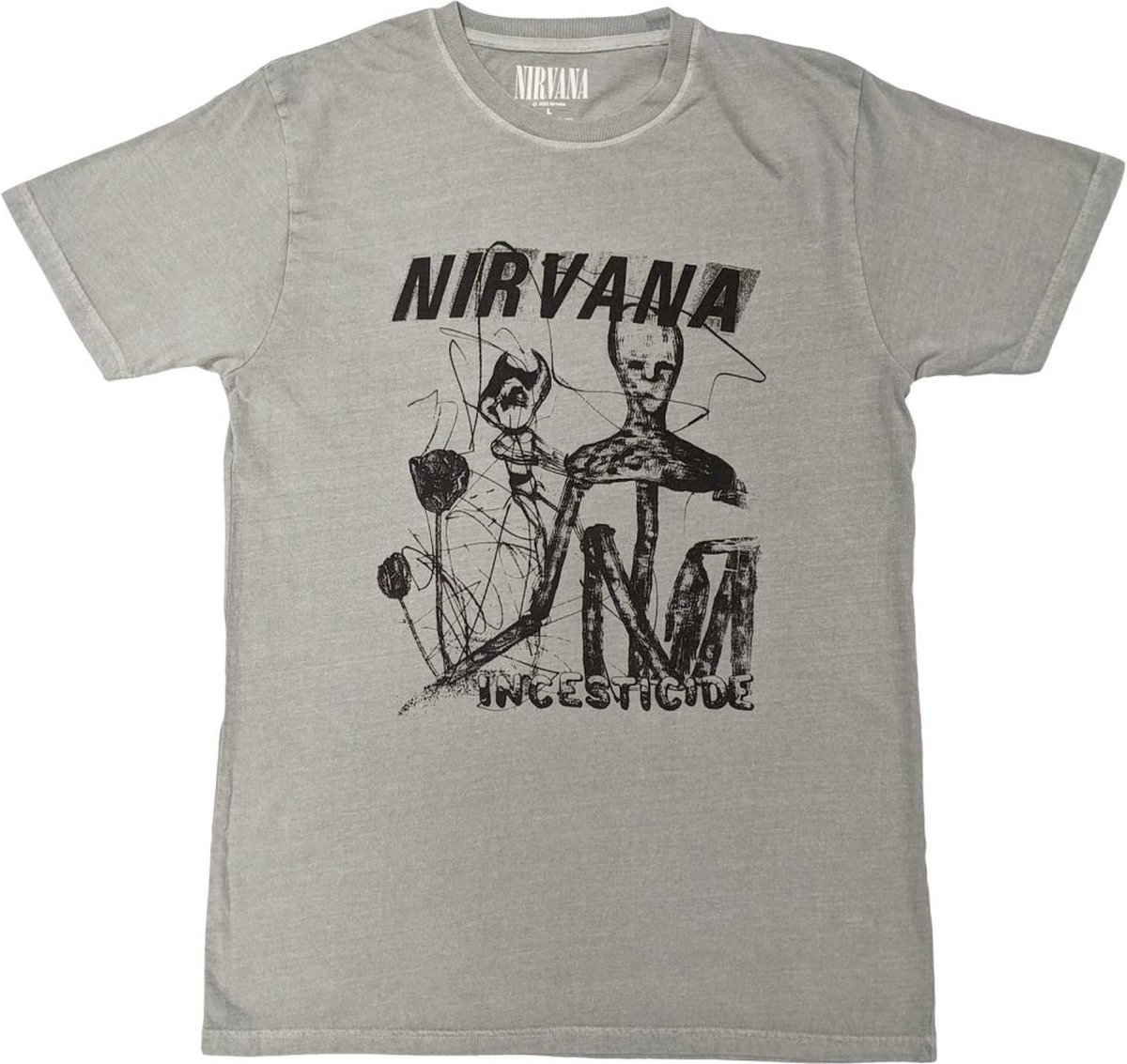 Nirvana - Incesticide Stacked Logo Heren T-shirt - M - Groen