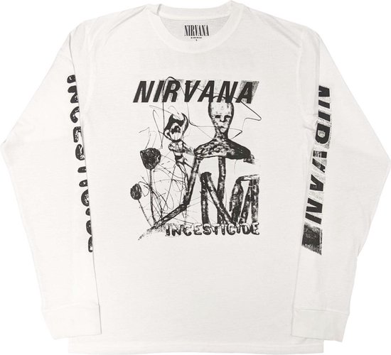 Nirvana Longsleeve shirt Incesticide Wit