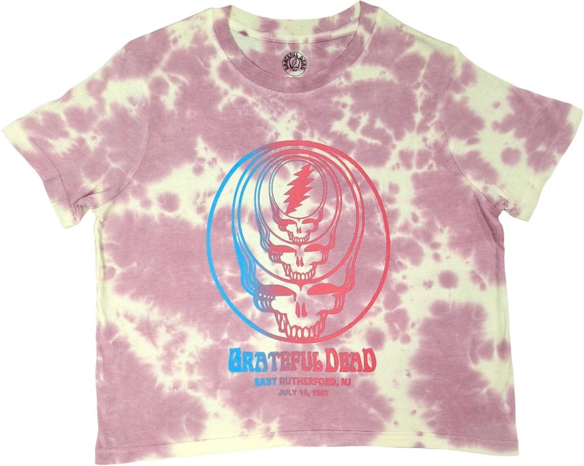 Grateful Dead - Concentric Skulls Crop top - L - Roze