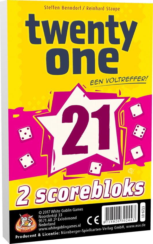 White Goblin Games Twenty One Scorebloks - Uitbreiding voor dobbelspel - 8+ jaar
