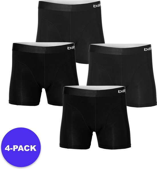 Apollo (Sports) - Bamboe Boxershort Heren - Zwart - Maat XXL - 4-Pack - Voordeelpakket