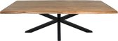 Rechthoekige tafel Soho luxe - 280x100x76 - Naturel/zwart - Acacia/metaal