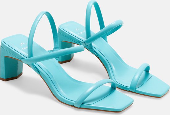 Mangará Dames schoenen Palmito Geitenleer - 6,5cm blokhak - Turquoise - Maat 40