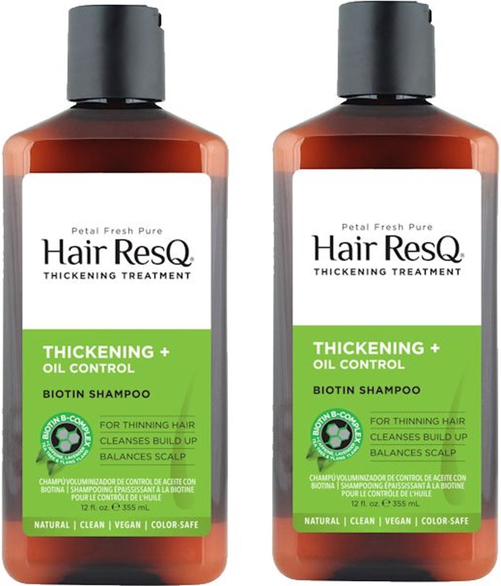 PETAL FRESH - Hair ResQ Shampoo Thickening + Oil Control - 2 Pak