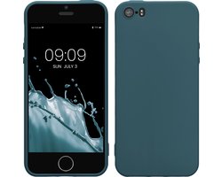 kwmobile telefoonhoesje geschikt voor Apple iPhone SE (1.Gen 2016) / iPhone 5 / iPhone 5S - Hoesje voor smartphone - Back cover in mat petrol