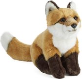 Pluche bruin/witte vos knuffel 39 cm - Vossen bosdieren knuffels - Speelgoed voor kinderen