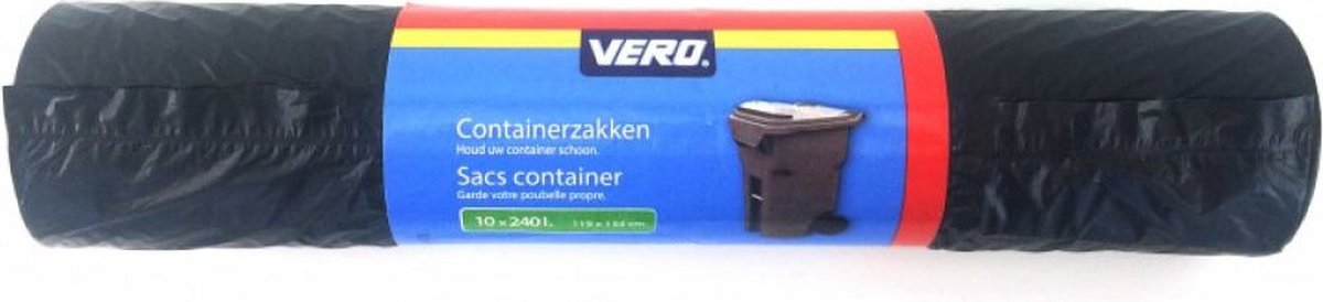 Goedkoopste Vero Containerzakken - 10x stuk - vuilniszakken - 240 liter - gerecycled kunststof