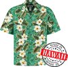 Hawaii Blouse Mannen - Shirt - Hemd - 100% Katoen - Overhemd Heren Korte Mouw - Made in Hawaii "Tiki Tropics" Maat XXL