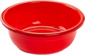 Grand bassin/lave-vaisselle en plastique rond 11 litres rouge - Dimensions 37 x 37 x 18 cm - Ménage