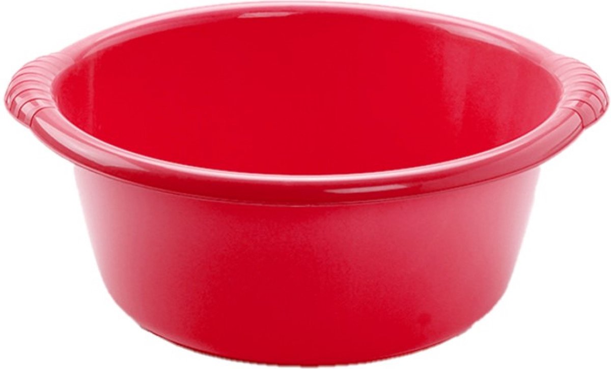Goedkoopste Plasticforte Afwasteiltje - rond - 25L - rood - afwasbak - 54 x 21 cm